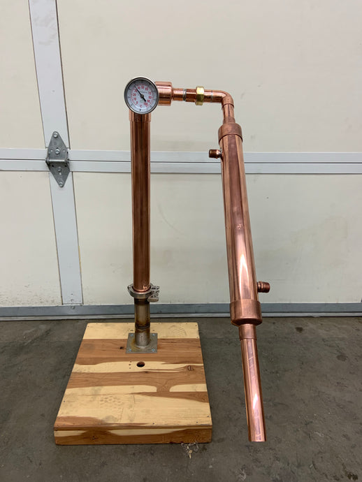 2” x 24” Reflux Tower with Condensing arm - American Distilling Equipment 